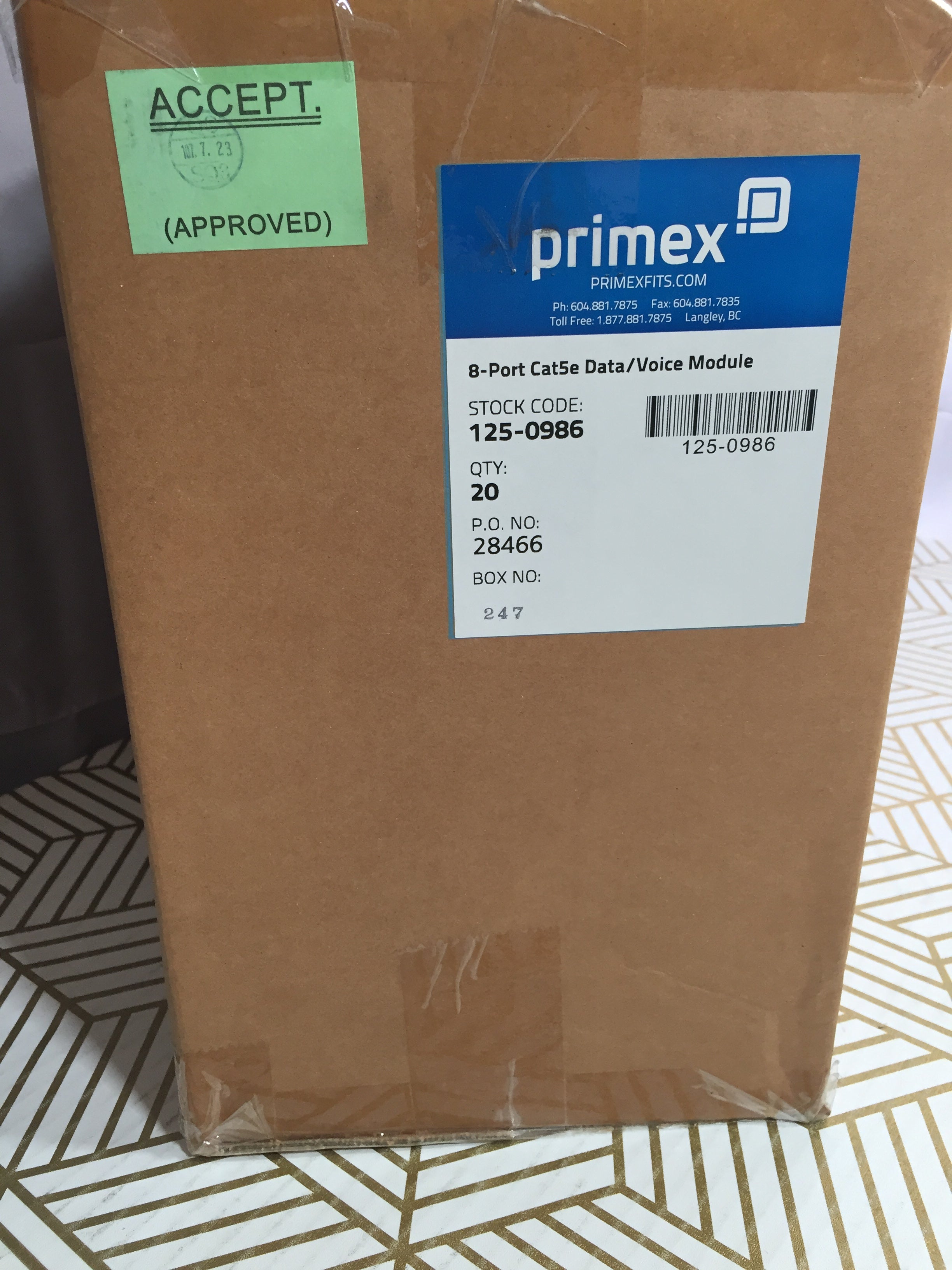 Primex Manufacturing 125-0986 8-Port Cat 5e Data Module LOT OF 20 *NEW* (8060514861294)